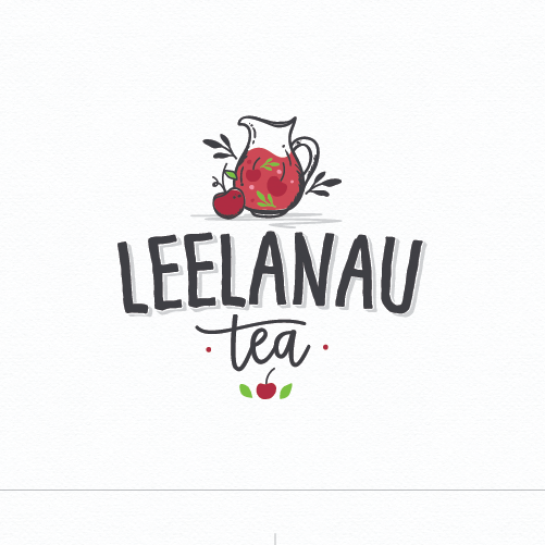 Cherry design with the title 'leelanau tea'