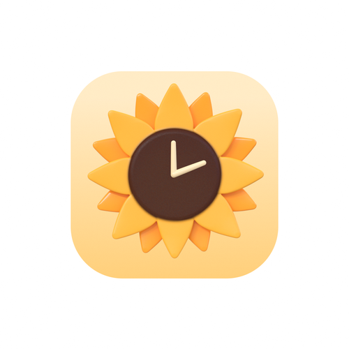 Sunflower design with the title 'App icon sunflower'