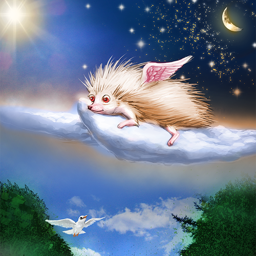 Book cover artwork with the title 'Fantasy illustration'