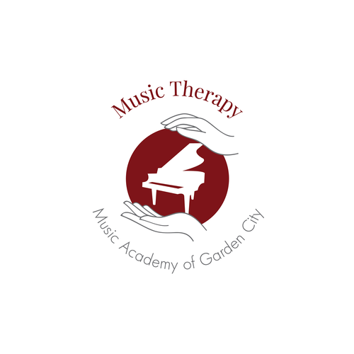 Piano logo with the title 'Classic logo concept for music therapy'