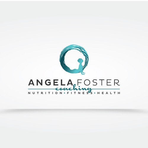 Root design with the title 'Angela Foster, nutrition, fitness, health'