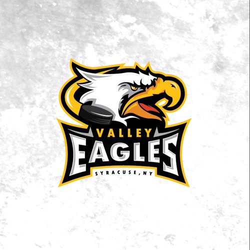 Steelers logo with the title 'BOLD NEW SPORTS LOGO/EAGLE MASCOT needed for youth ice hockey association'