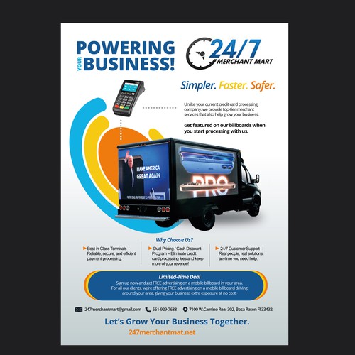 B2B design with the title 'Flyer for 24/7 merchant mart'