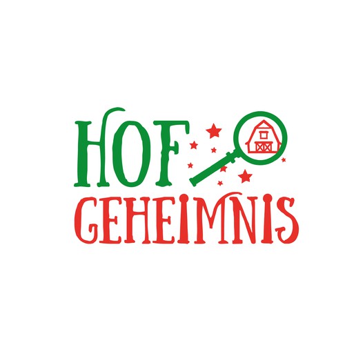 Escape room logo with the title 'Logo für familiengerechte "Escape-Spiele" auf dem Bauernhof'