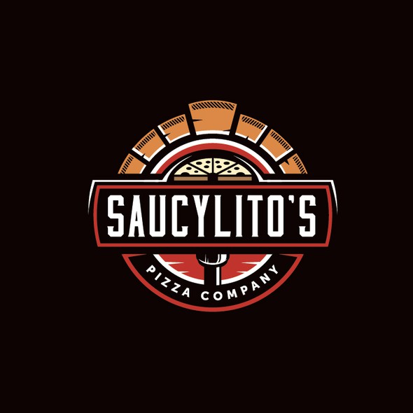 Oven logo with the title 'Classic & Fun Pizza Food Truck & Pizzeria Restaurant Logo'