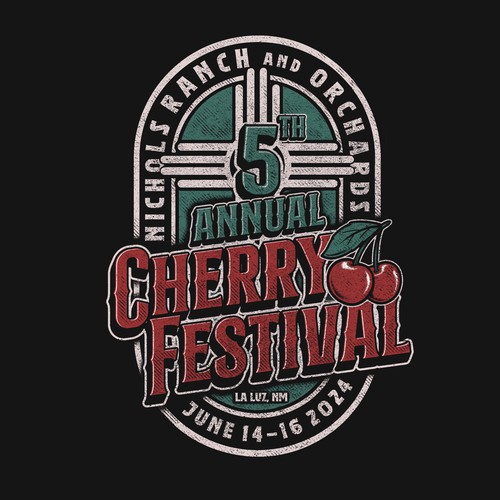 Cherry design with the title 'design vintage tshirt'