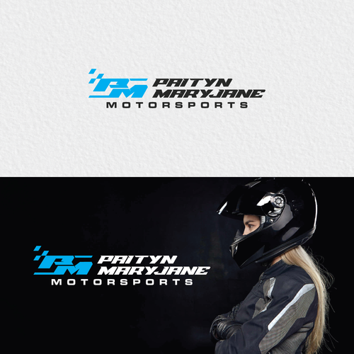 Personal logo with the title 'Prityn Maryjane Motorsport logo rebrand'