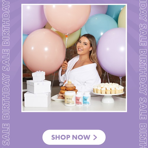 Newsletter design with the title 'Email for Birthday Sale'