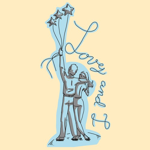 Couple logo with the title 'Lovy and I'