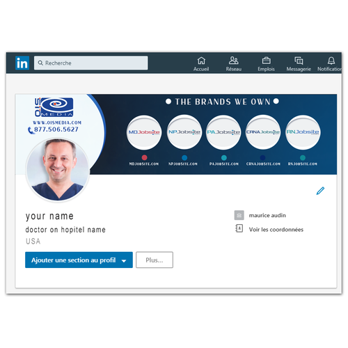 Header design with the title ' Linkedin header'