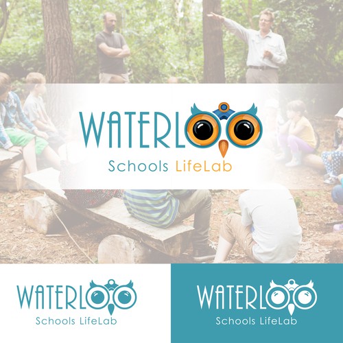 Binoculars logo with the title 'Logo for a Pre K School'