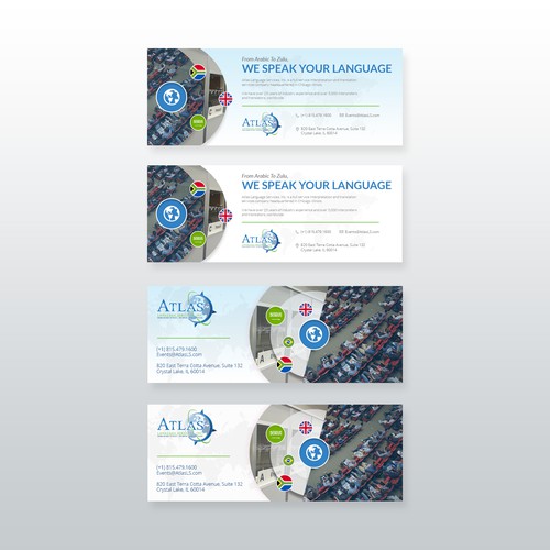 Circle design with the title 'Facebook Cover Design'