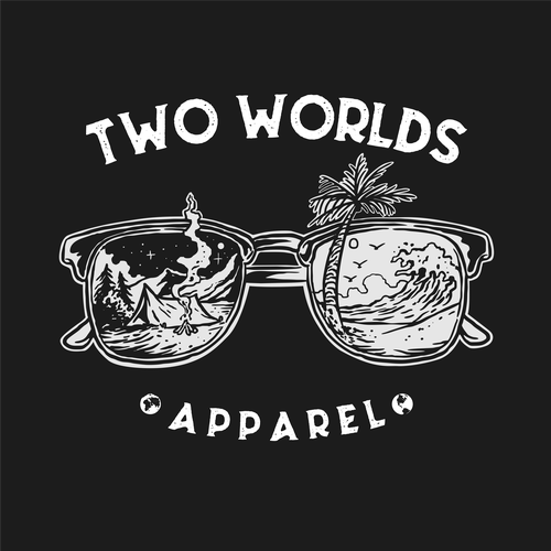 Ocean t-shirt with the title 'two world apparel'