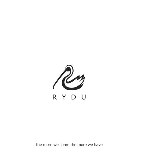 Goose logo with the title 'bird logo for Rydu company'