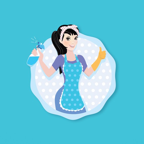 Neat design with the title 'Cleaning Services Logo & Business Card Design'