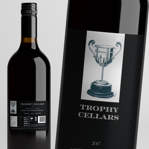 Wine packaging with the title 'label design'
