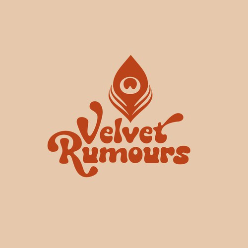 Decorative design with the title '70s Boho style logo for female fashion brand 'Velvet Rumours''