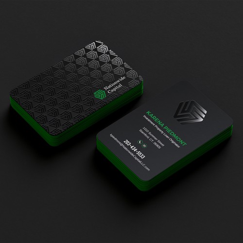 Spot UV design with the title 'Black Spot UV Business card'