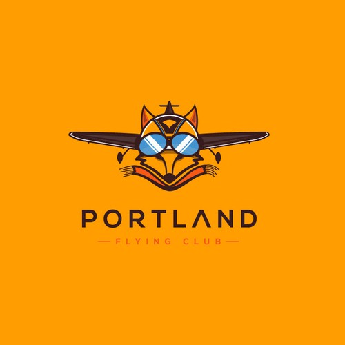 Pilot design with the title 'portland flight academy'