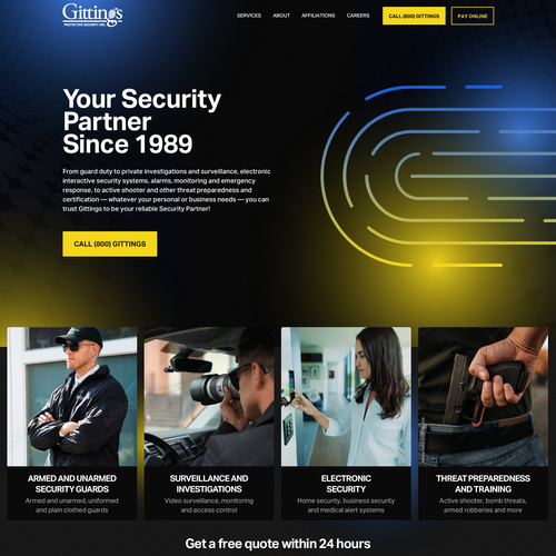 Security website with the title 'Security Website'
