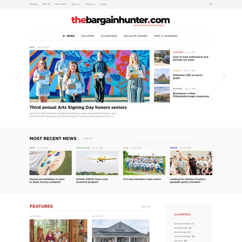 News website with the title 'online newspaper site'