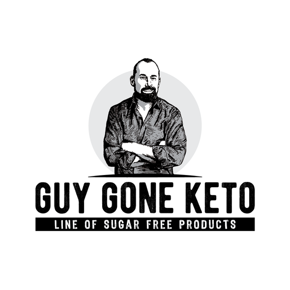 Guy logo with the title 'Ketogenic diet logo design'