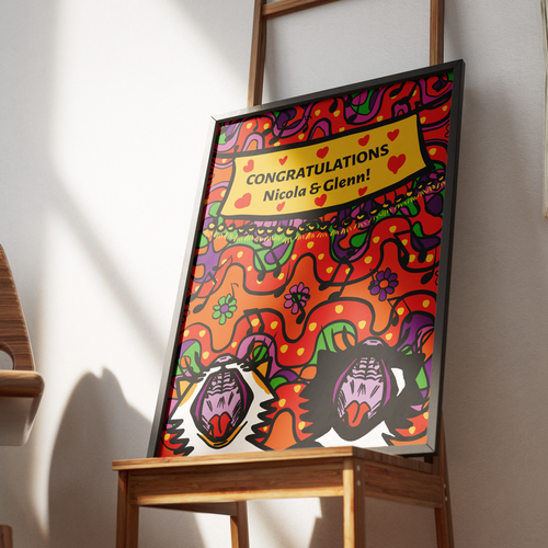 Vibrant artwork with the title 'Congratulations!'