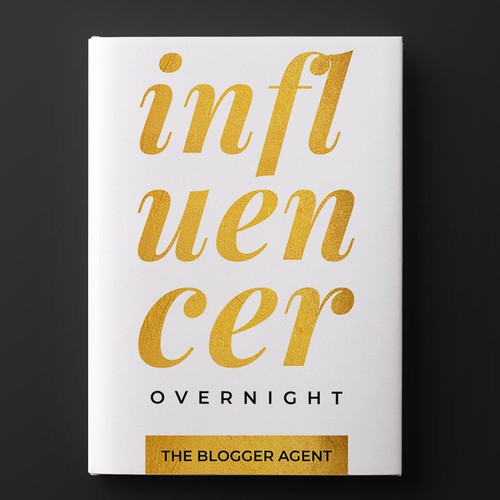 Golden book cover with the title 'Influencer Overnight'