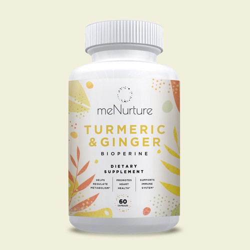 Jar label with the title 'Diatary supplement packaging concept'