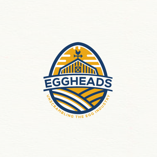 Hen logo with the title 'Egg Farm logo'