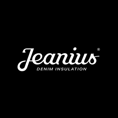 Jeans design with the title 'wordmark for denim brand'