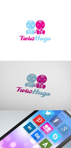 Twin logo with the title 'Chance to create CUTE Twin Logo!  Can't get cuter than twins!'