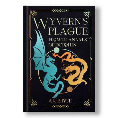 Dragon book cover with the title 'Fantasy Fiction Book Cover'