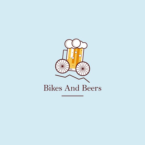 Hill logo with the title 'Logo Concept for Bikes and Beers'