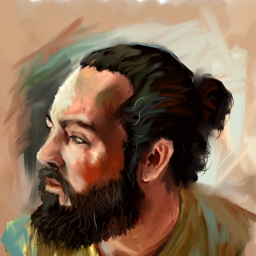 Beard artwork with the title 'Portrait'