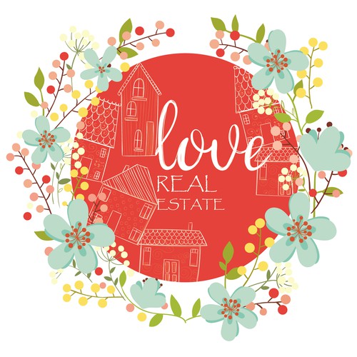 Love artwork with the title 'Love Real Estate'