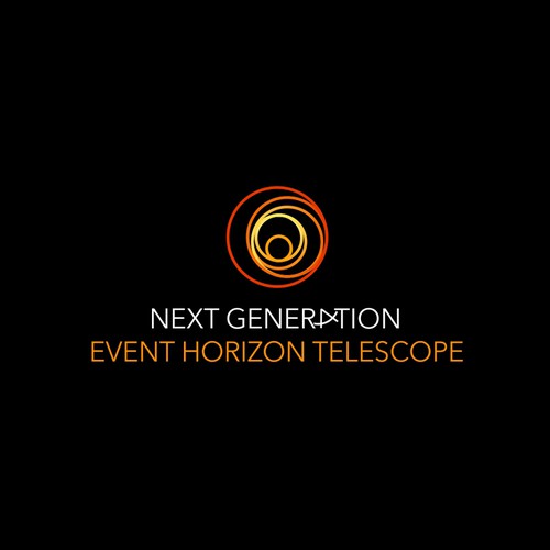 Telescope logo with the title 'A beautiful black hole'