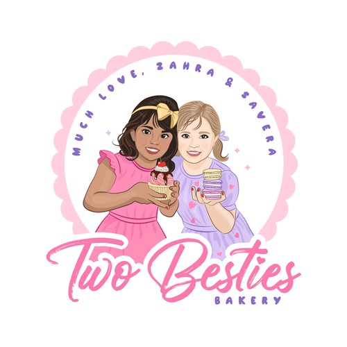 Cupcake logo with the title 'logo concept for bakery'