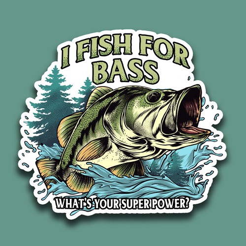 Bass design with the title 'Largemouth Bass'
