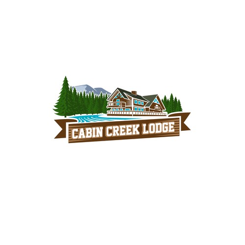 Resort logo with the title 'Bold logo for resort cabin'