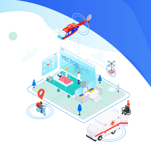 Isometric illustration with the title 'Isometrics'