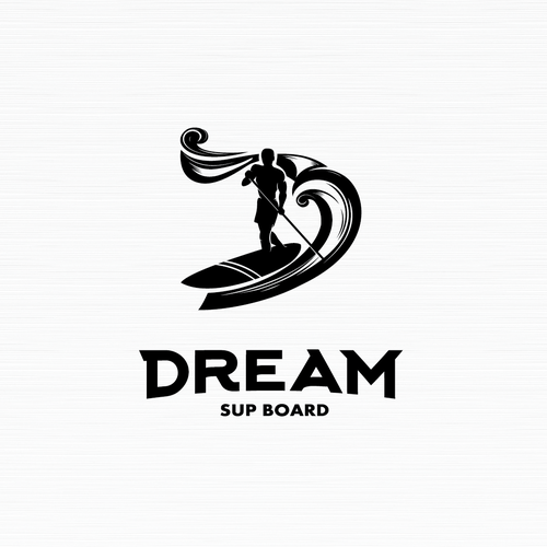 Paddle board logo with the title 'Dream SUP board'