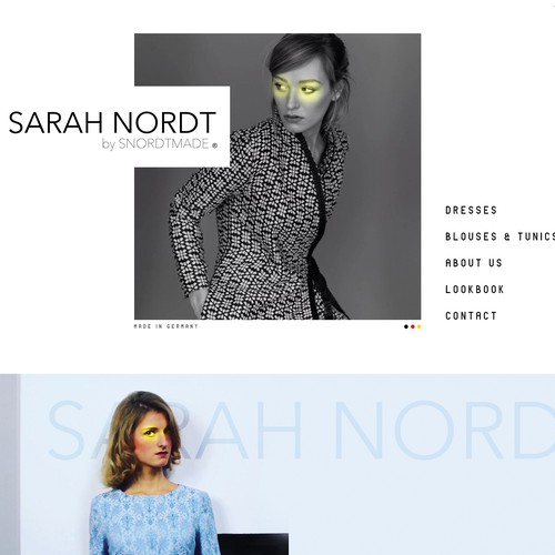 Chic design with the title 'Elegant & Clean Fashion Webdesign'