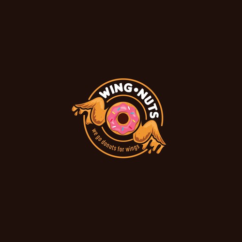 Caramel logo with the title 'Wings and Donuts'