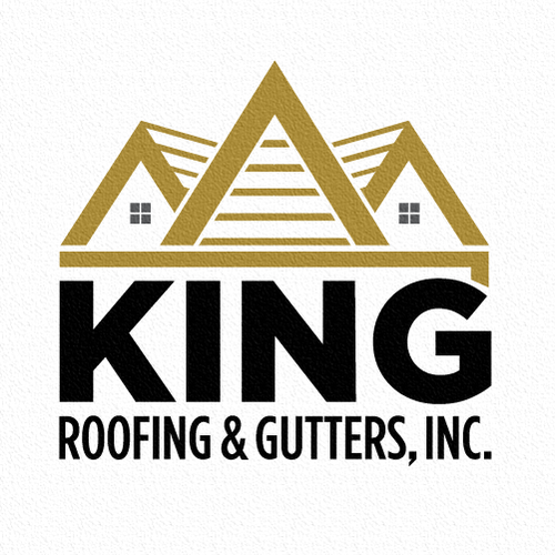 Roofing logo with the title 'Logo concept for The King!'