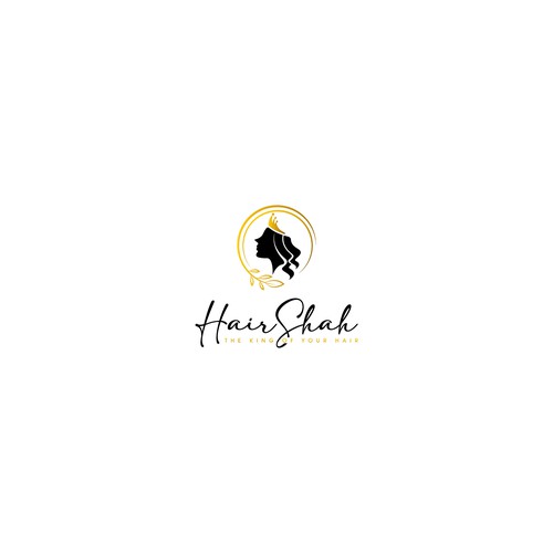 Queen logo with the title 'HairShah Logo Design'