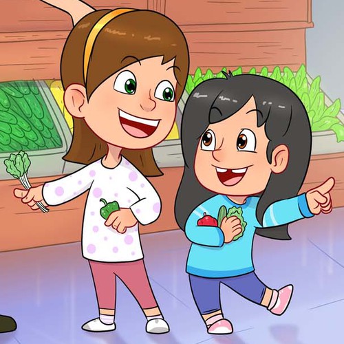 Digital artwork with the title 'Fresh Market'