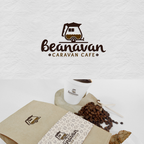 Cafe design with the title 'beanavan caravan cafe'