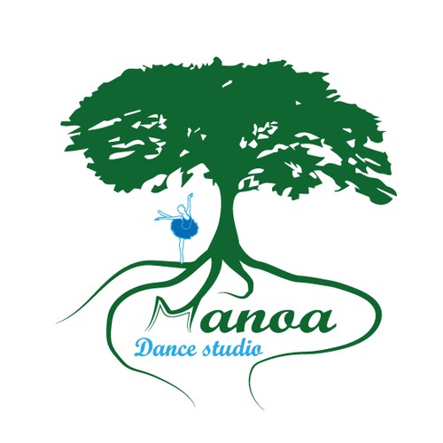 Dance school logo with the title 'Outdoor ballerina'