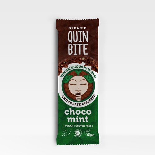 Bar design with the title 'QUIN BITE - The delicious raw bar!'